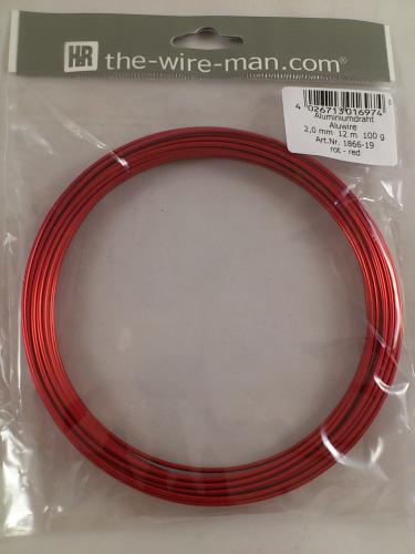 Aluminium wire red2mmx12m
